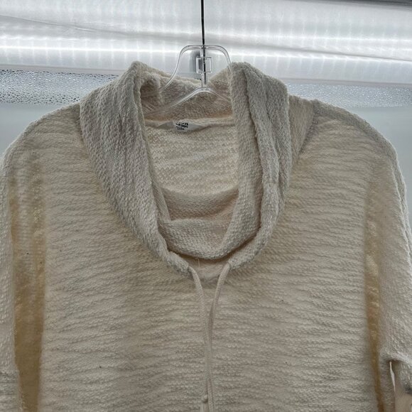 Jack by BB Dakota Cowl Neck Textured Pullover Top Cream Size Small - Picture 2 of 9